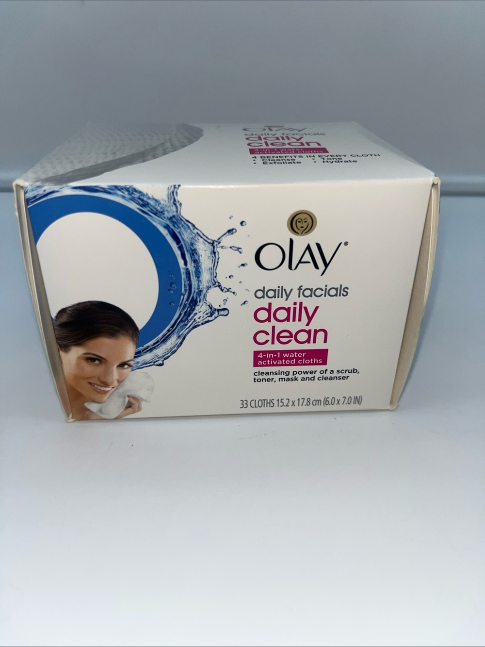 Olay Daily Facials Daily Clean 4-in-1 Cleansing Wipes 33 Cloths Water Activated